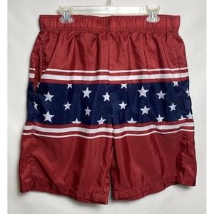 Open Trails Men’s Shorts, American Flag Size L